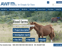 Tablet Screenshot of animal-welfare-foundation.org